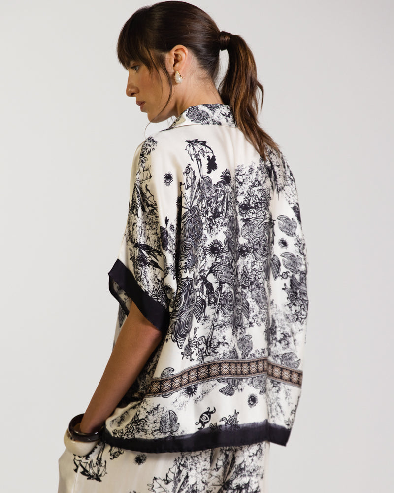 Ottilie Silk Top | Black