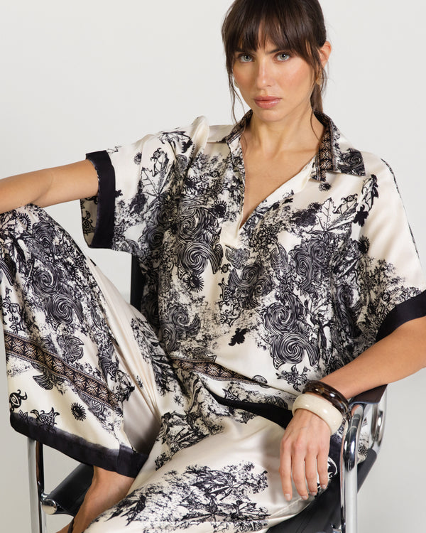 Ottilie Silk Top | Black