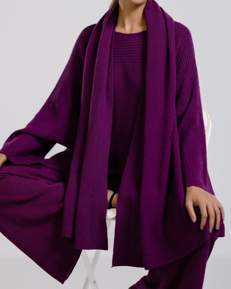 Ribbed Shawl | Violet