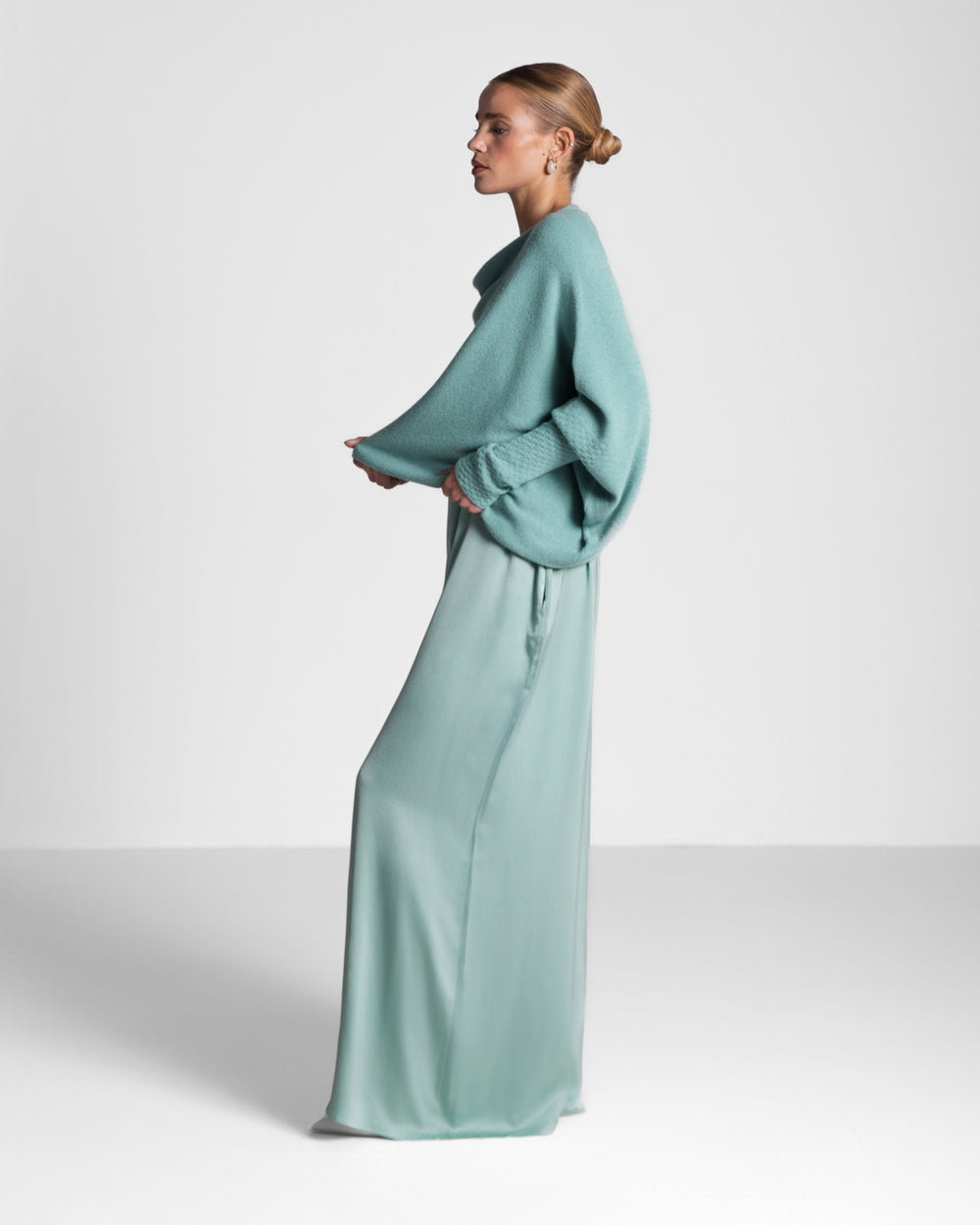 Audrey Satin Jumpsuit | Mint – JAKI