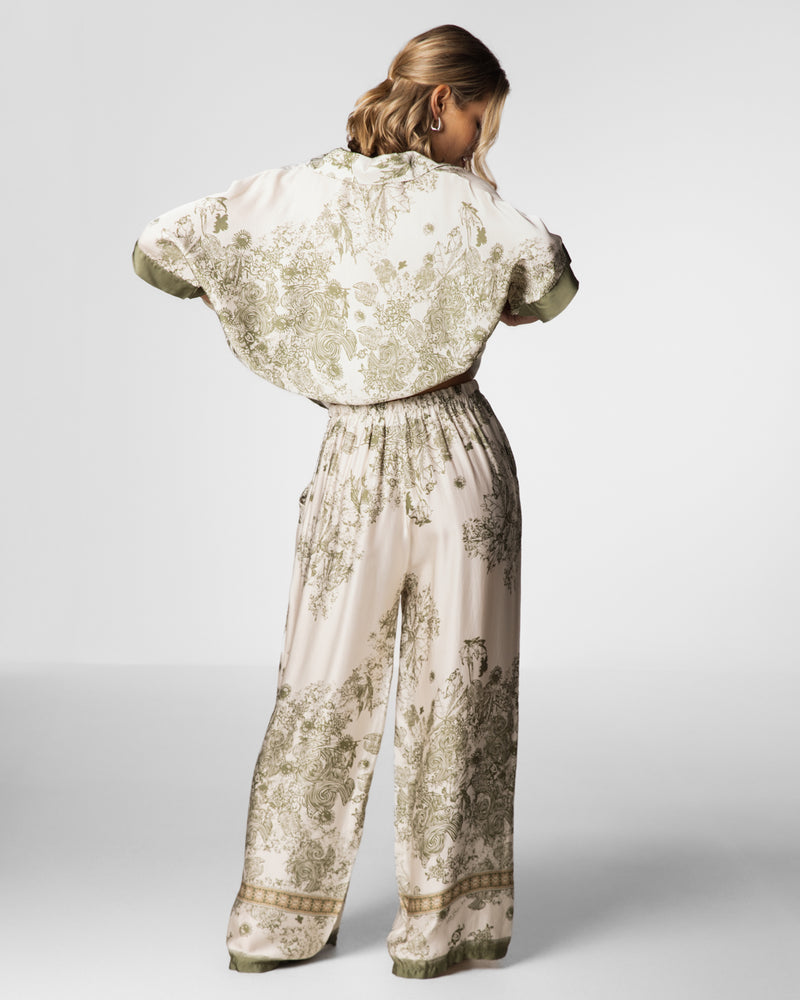 Ottilie Silk Top | Khaki