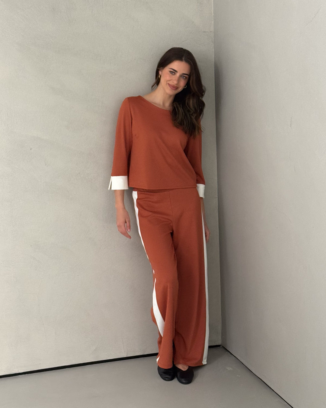 Bellamy Elastic Waist Trousers | Terracotta – JAKI