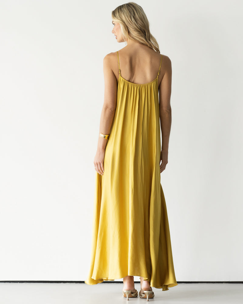 Jaki Nyra Slip Satin Maxi Dress in Sunshine Yellow Size Medium | Viscose Jaki Nyra Slip Satin Maxi Dress in Sunshine Yellow Size Medium | Viscose
