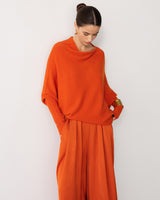 Asymmetric Draped | Burnt Orange