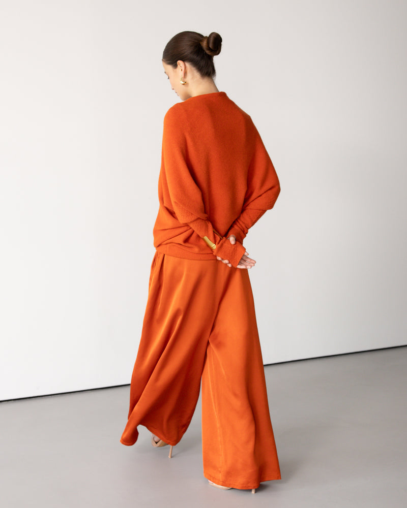 Asymmetric Draped | Burnt Orange