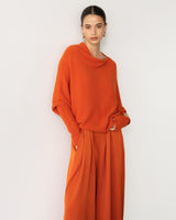 Asymmetric Draped | Burnt Orange