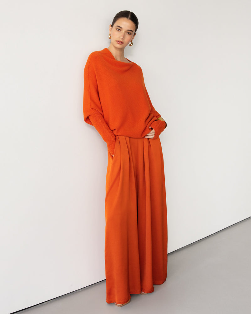 Asymmetric Draped | Burnt Orange