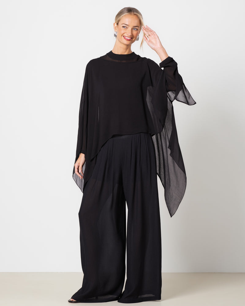 Emberly Lightweight Poncho | Black