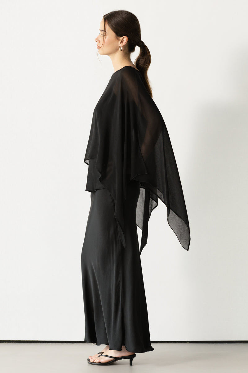 Emberly Lightweight Poncho | Black