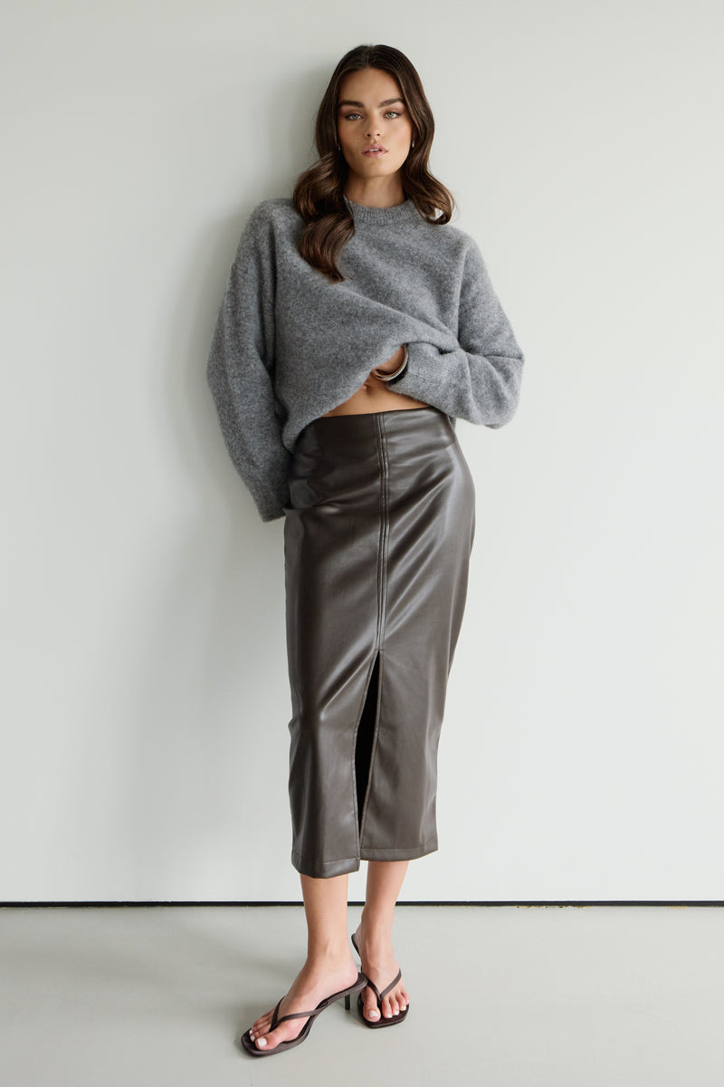 Naomi Sweater | Light Grey | Alpaca Blend