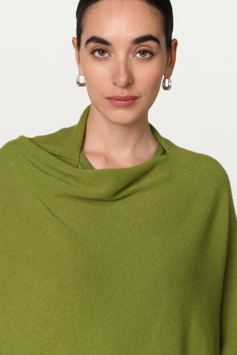 Asymmetric Draped | Olive Green