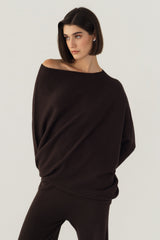 Asymmetric Draped | Espresso Brown