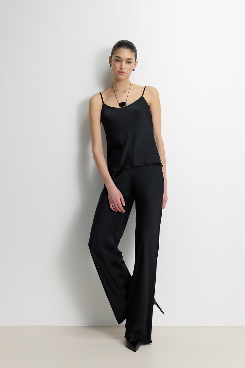 Odette Satin Vest | Black