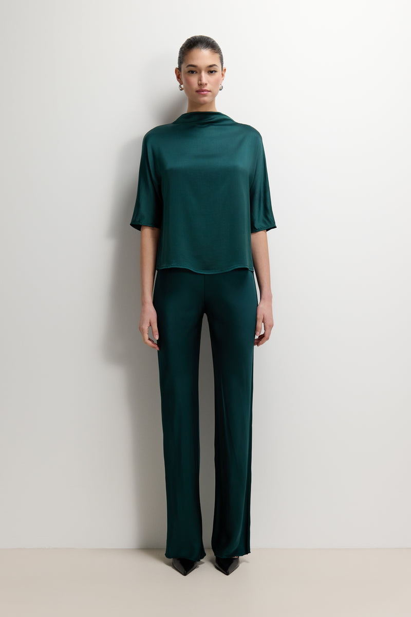 Genevieve Back Tie Top | Teal