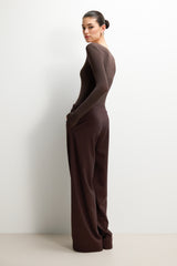 Neve Drawstring Trousers | Espresso Brown
