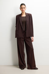 Neve Drawstring Trousers | Espresso Brown