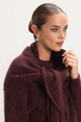Evie Triangle Maxi Scarf | Amethyst Plum | Alpaca-Wool Blend