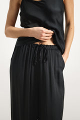 Belle Balloon Satin Trousers | Black