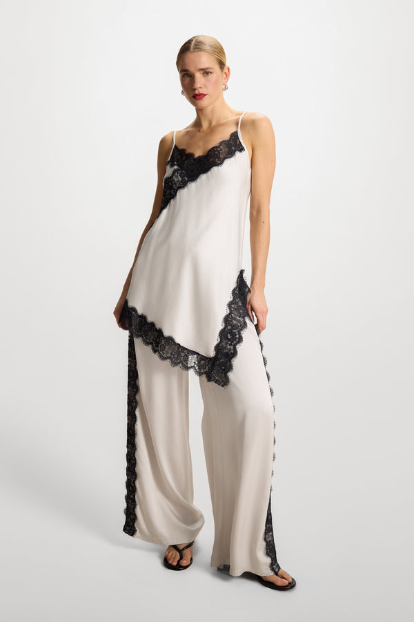 Demi Satin Vest Top | Ivory main image 0