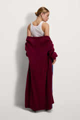 Yasmin Open Cardigan | Burgundy | Alpaca Blend