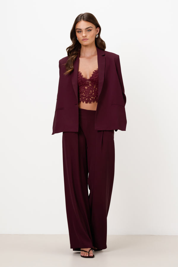 Lana Pleated Elastic Waist Trousers | Taupe