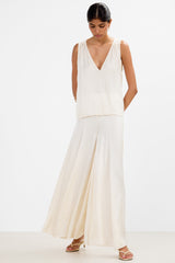 Gigi Satin Trousers | Ivory