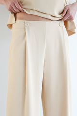Blanchett Pleated Trousers | Almond Beige