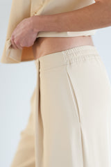 Blanchett Pleated Trousers | Almond Beige