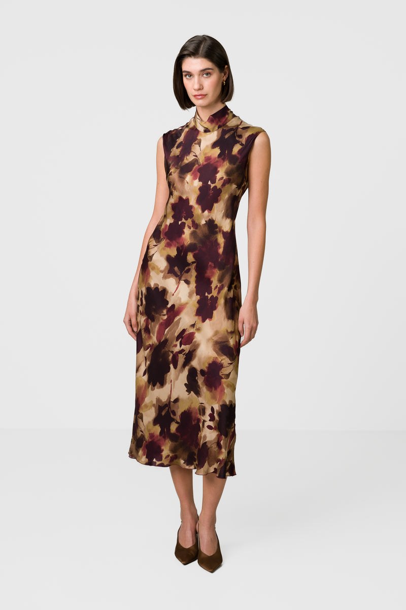 halterneck satin midi dress Jarlo halterneck satin midi dress in emerald