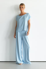 Blanchett Pleated Trousers | Dusty Blue