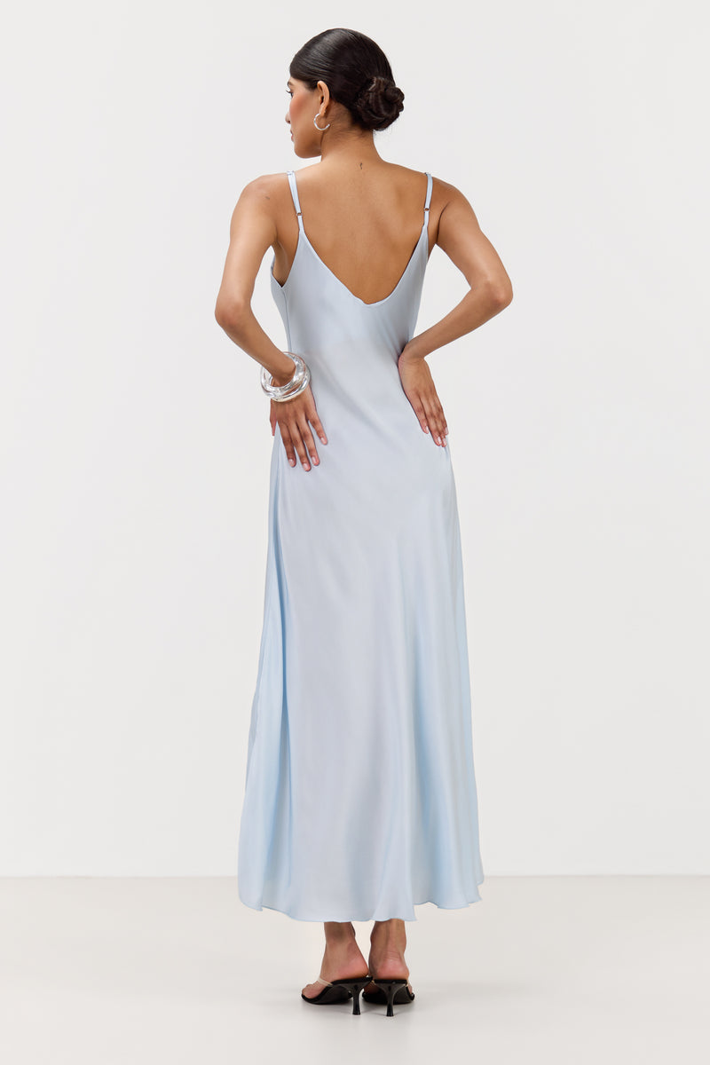 blue silk spaghetti strap dress Anne Satin Slip Zapaka Women Pink Mini size:28