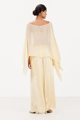 Emberly Lightweight Poncho | Buttercream