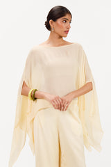 Emberly Lightweight Poncho | Buttercream