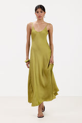 Anne Slip Satin Dress | Fern