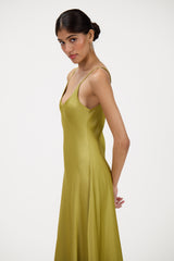 Anne Slip Satin Dress | Fern