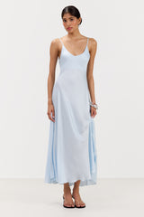 Anne Slip Satin Dress | Glacier