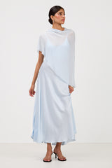 Anne Slip Satin Dress | Glacier