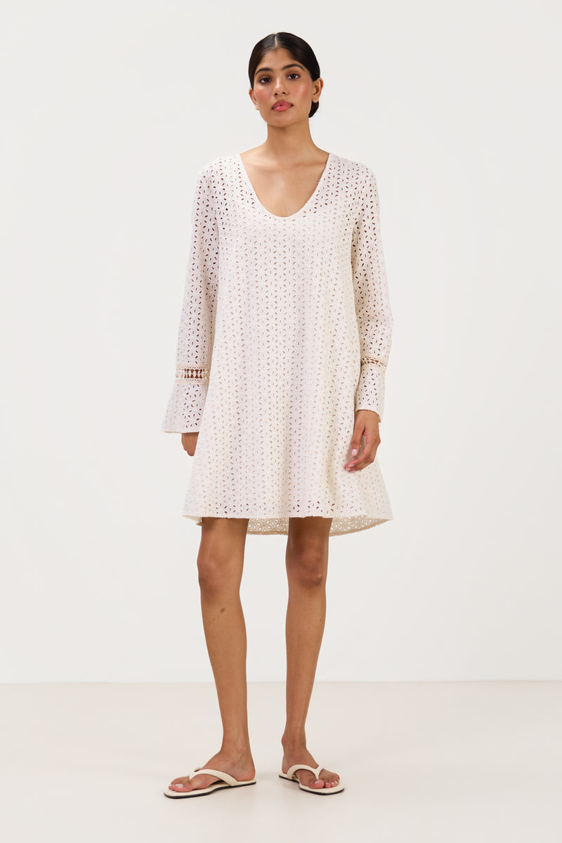 Kiara Long Sleeve Cotton Dress