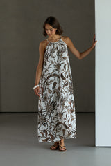Cynthia Resort Maxi Dress | Ivory/Mocha