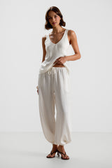 Aldina Balloon Trousers | White