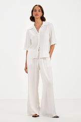 Simone Button up Shirt | White