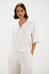Simone Button up Shirt | White