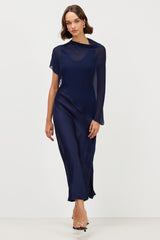 Liora Satin Maxi Dress | Midnight