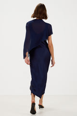 Liora Satin Maxi Dress | Midnight