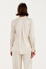 Haven Satin Shirt | Ivory