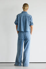 Bria Wide Leg Jeans | Marble Bleach Denim