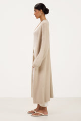 Margaux Longline Cardigan | Light Beige | Suri Alpaca Blend