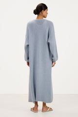 Margaux Longline Cardigan | Dusty Blue | Suri Alpaca Blend
