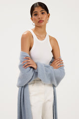 Margaux Longline Cardigan | Dusty Blue | Suri Alpaca Blend