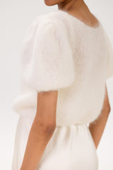 Camille Two-Way Cardigan | Ivory | Brushed Mohair Blend